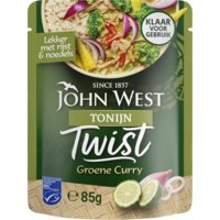 Een afbeelding van John West Twist tonijn groene curry