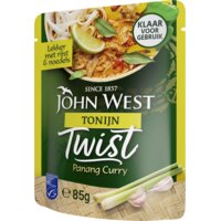 Een afbeelding van John West Twist tonijn panang curry