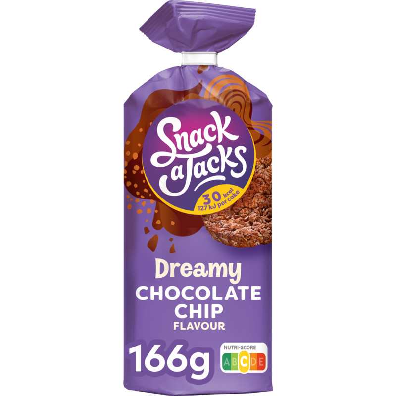 Een afbeelding van Snack a Jacks Dreamy chocolate chip flavour