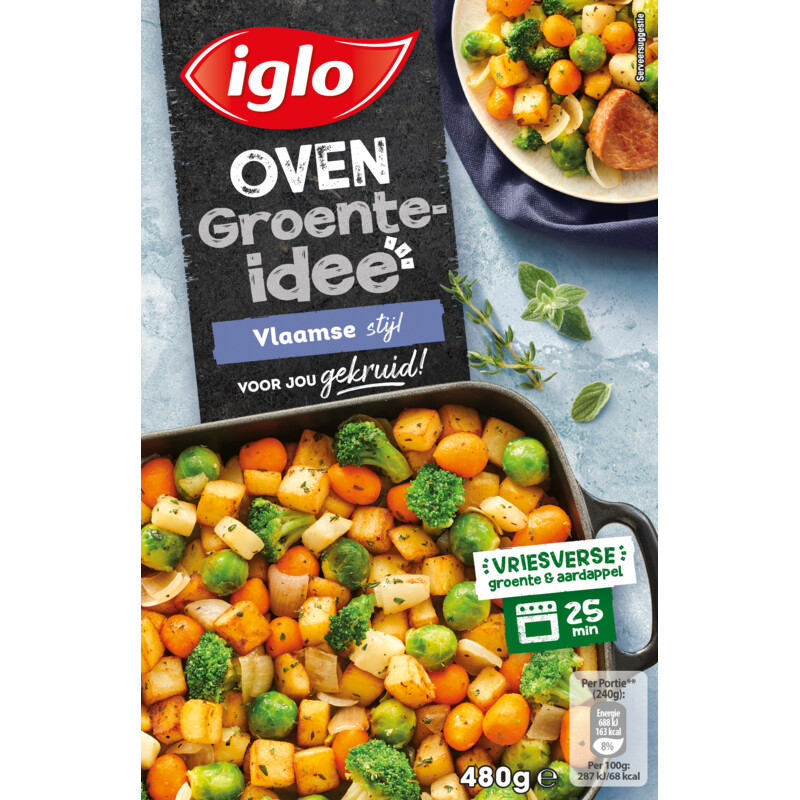Een afbeelding van Iglo Oven groente-idee Vlaamse stijl