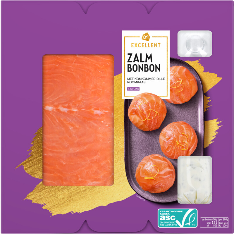 Een afbeelding van AH Excellent Zalmbonbon