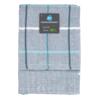 AH Theedoek blauw set van 2