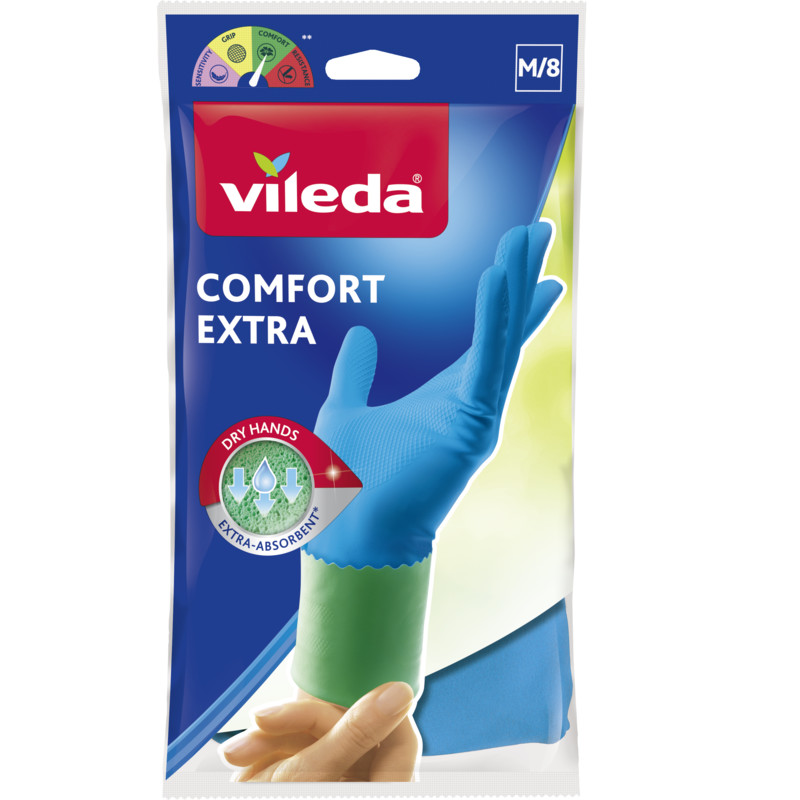 Een afbeelding van Vileda Handschoenen Comfort & Care M