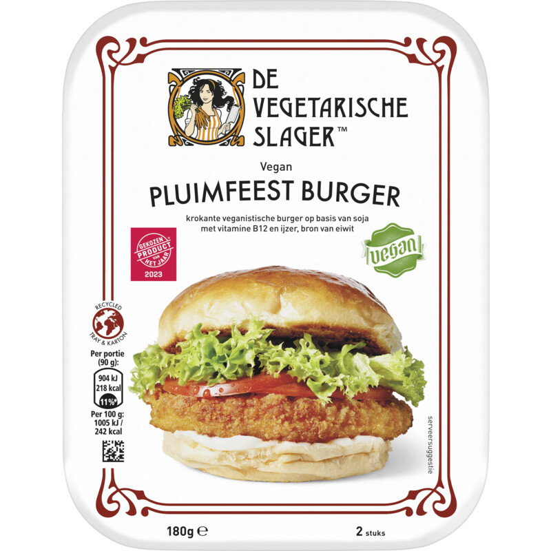 Een afbeelding van Vegetarische Slager Vegan pluimfeestburger