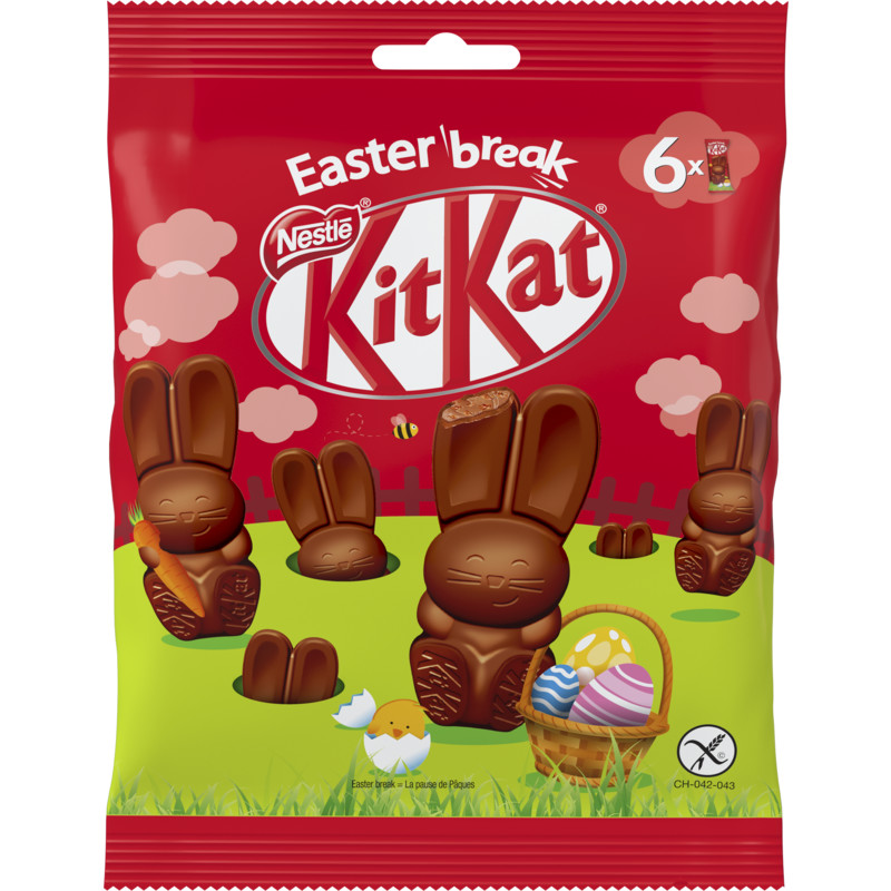Een afbeelding van Kitkat Easter break paashaasjes mini