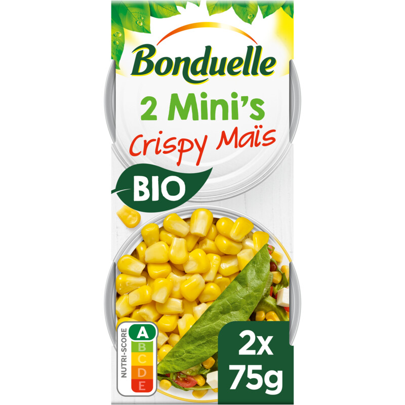 Een afbeelding van Bonduelle Bio crispy maïs 2 mini's