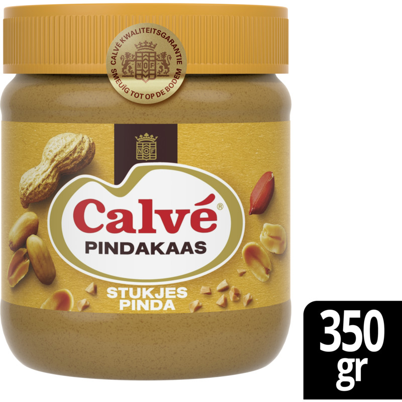 Een afbeelding van Calvé Pindakaas met stukjes pinda