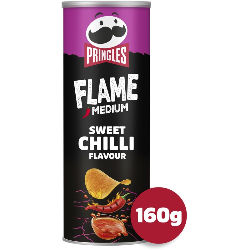 Een afbeelding van Pringles Flame medium hot sweet chili flavour