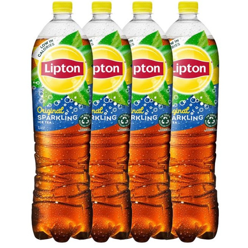 Een afbeelding van Lipton Ice Tea Sparkling 4x Voordeel