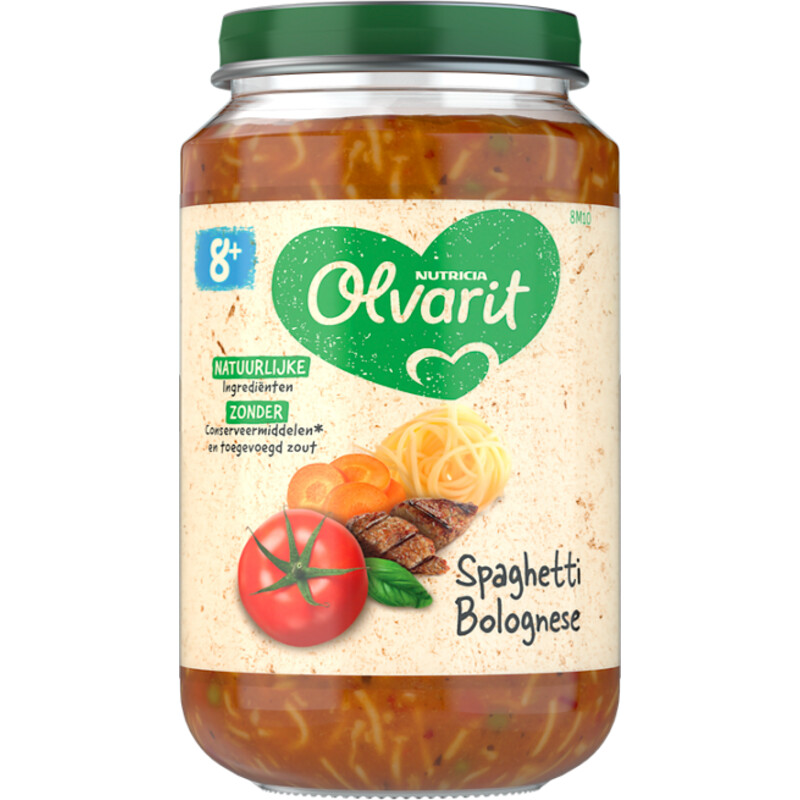 Een afbeelding van Olvarit Spaghetti bolognese 8m+
