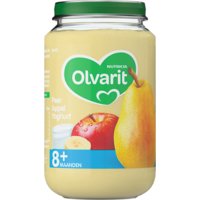 Een afbeelding van Olvarit Peer appel yoghurt 8+ mnd