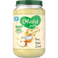 Een afbeelding van Olvarit Peer appel yoghurt 8+ mnd