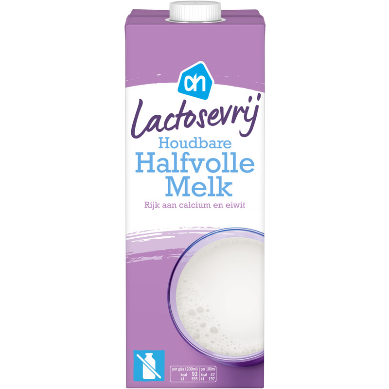 Een afbeelding van AH Lactosevrije houdbare halfvolle melk