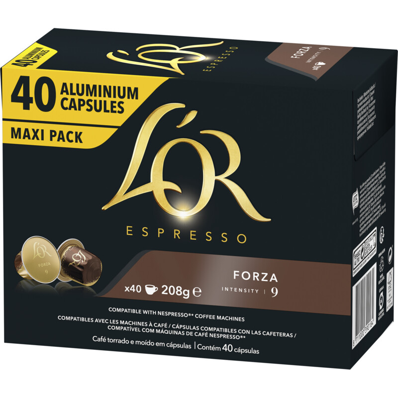Een afbeelding van L'OR Espresso forza capsules maxi pack