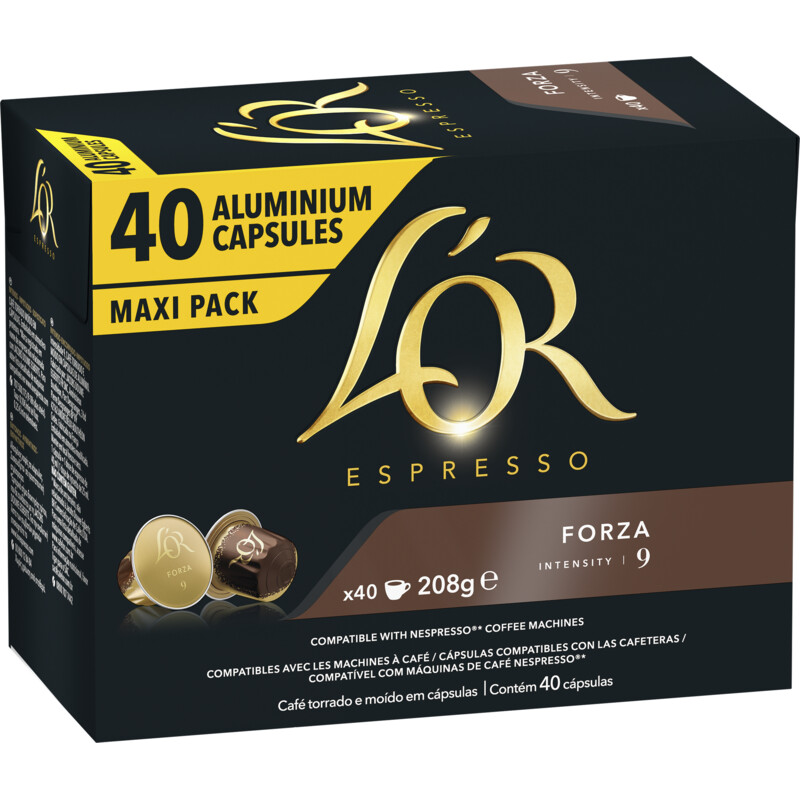 Een afbeelding van L'OR Espresso forza capsules maxi pack
