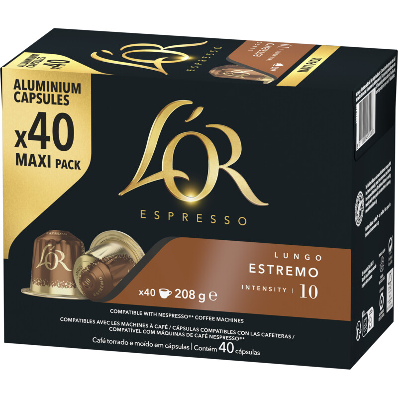 Een afbeelding van L'OR Lungo estremo capsules maxi pack