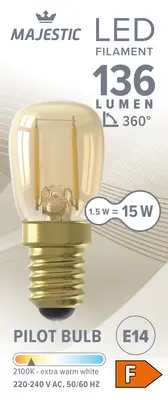 pdp-image-Majestic Led fil schakelbord goud E14 15W