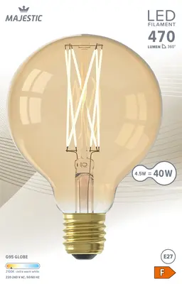 pdp-image-Majestic Led fil globe goud E27 40W