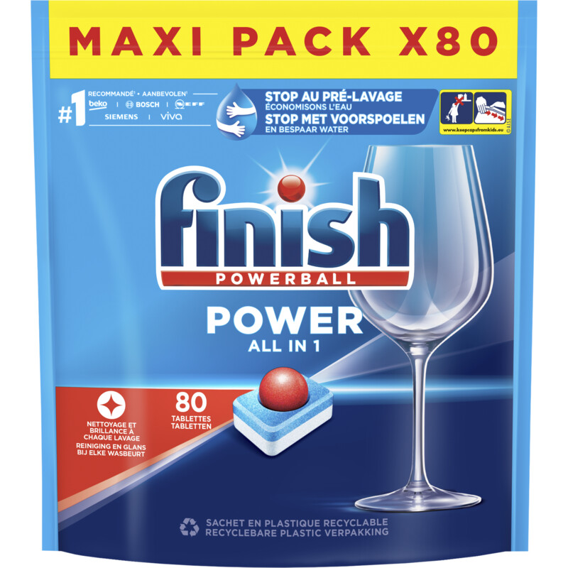 Een afbeelding van Finish Power all in 1 regular vaatwastabletten