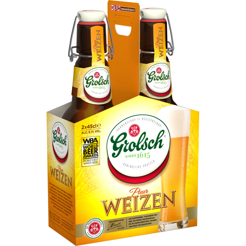 Een afbeelding van Grolsch Weizen 2-pack beugel