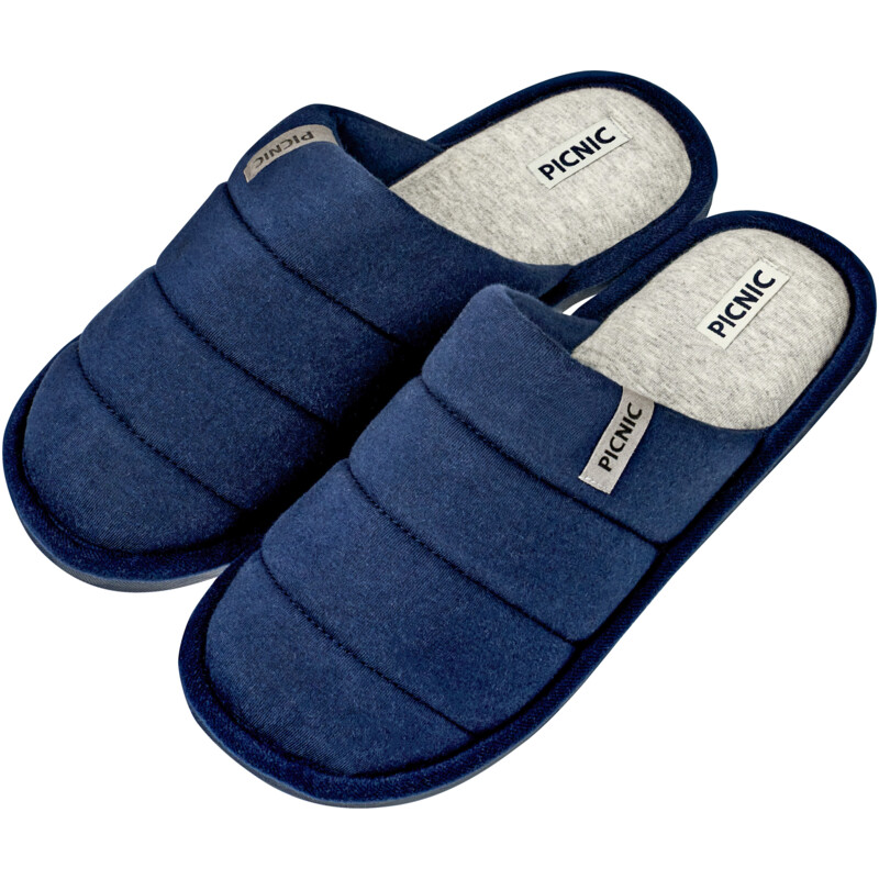 Een afbeelding van Picnic Comfort Line Heren sloffen donkerblauw maat 44-45