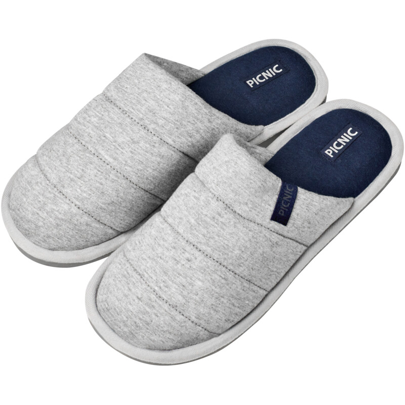 Een afbeelding van Picnic Comfort Line Heren sloffen grijs maat 44-45