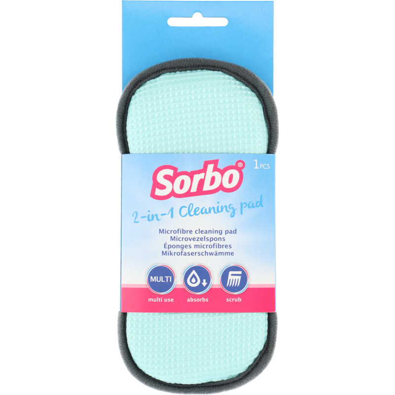 Een afbeelding van Sorbo Microvezelspons ovaal groen