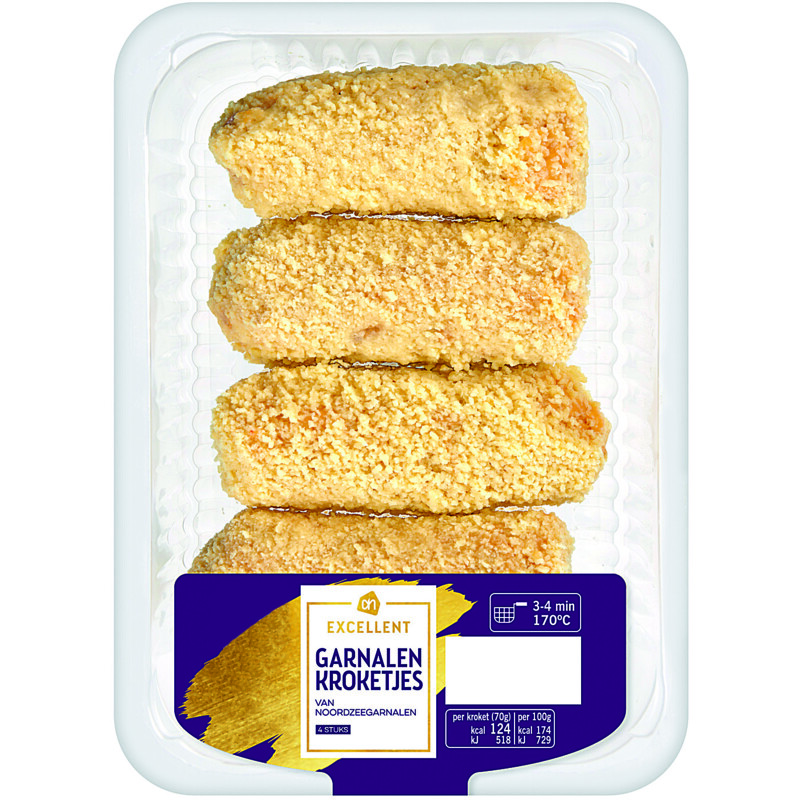 Een afbeelding van AH Excellent Garnalen kroketjes bel