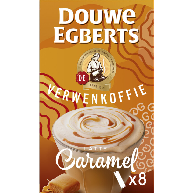 Een afbeelding van Douwe Egberts Verwenkoffie caramel