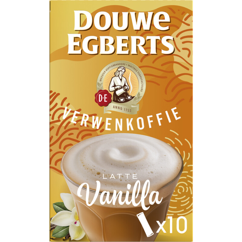 Douwe Egberts Verwenkoffie latte vanilla reserveren Albert Heijn