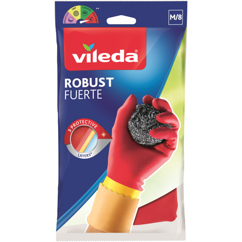 Een afbeelding van Vileda Handschoenen robust maat M