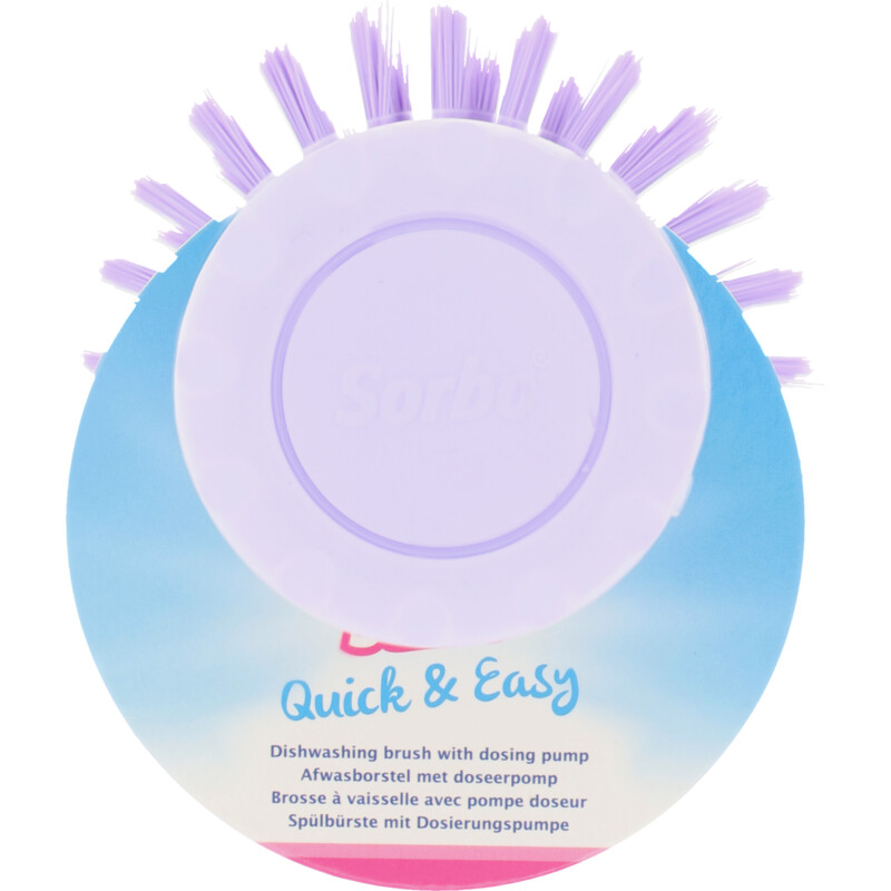 Een afbeelding van Sorbo Quick & easy afwasborstel paars