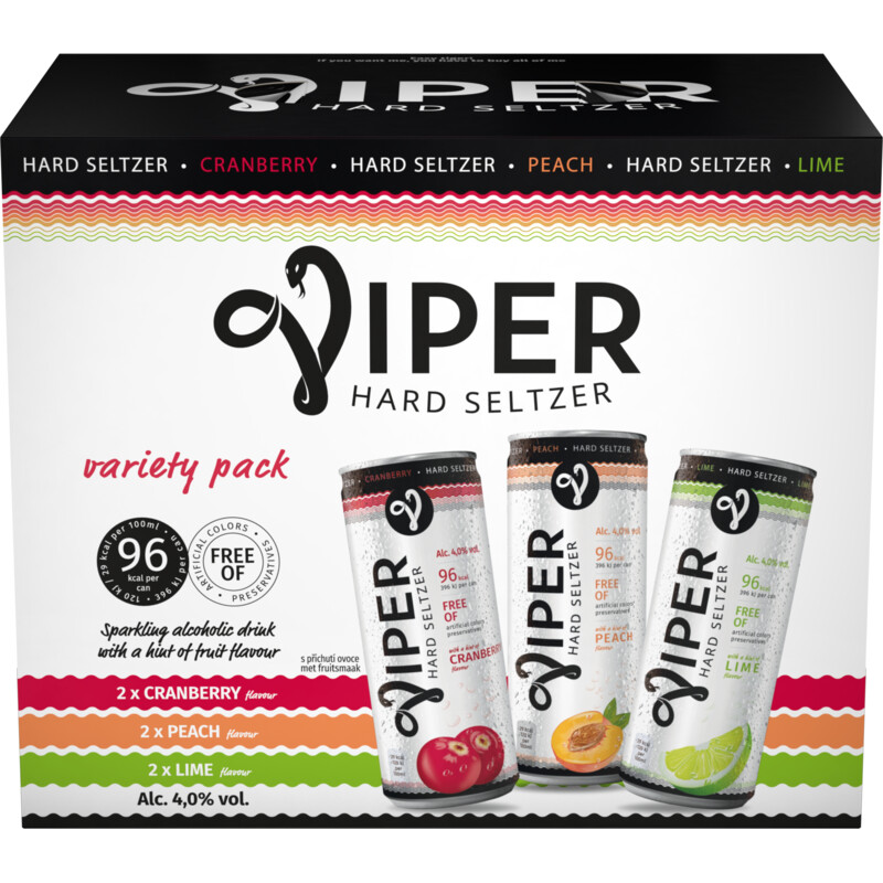 Een afbeelding van Viper Hard seltzer variety 6-pack
