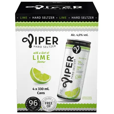 pdp-image-Viper Hard seltzer lime 4-pack