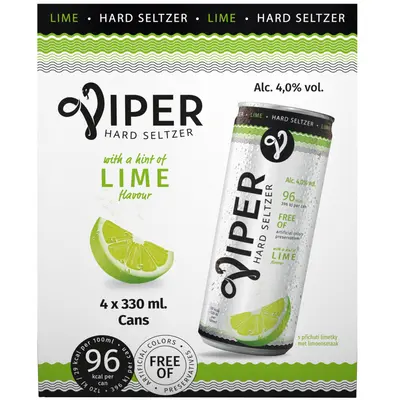pdp-image-Viper Hard seltzer lime 4-pack