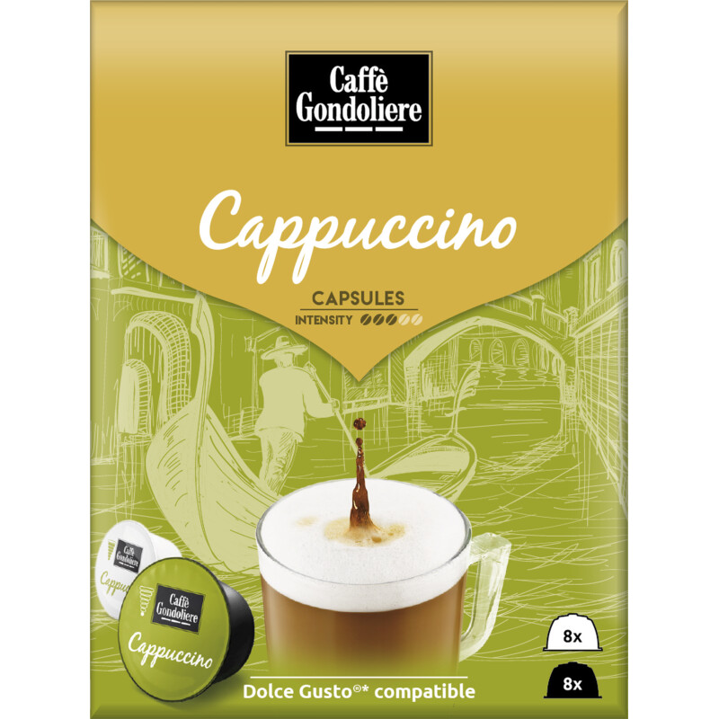 Een afbeelding van Caffè Gondoliere Dolce gusto compatible cappuccino