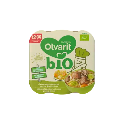 pdp-image-Olvarit Bio 12+ mnd champignons prei pasta kalf