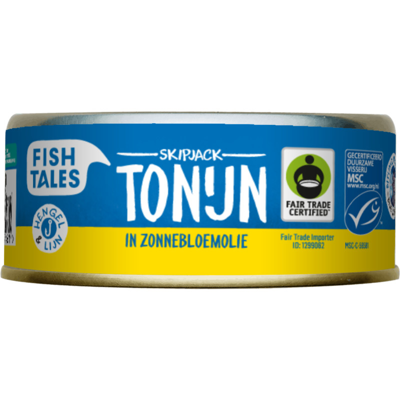 Een afbeelding van Fish Tales Skipjack tonijn in zonnebloemolie