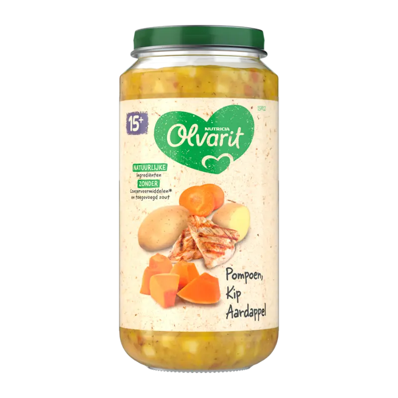 Olvarit Pompoen kip aardappel 15m+