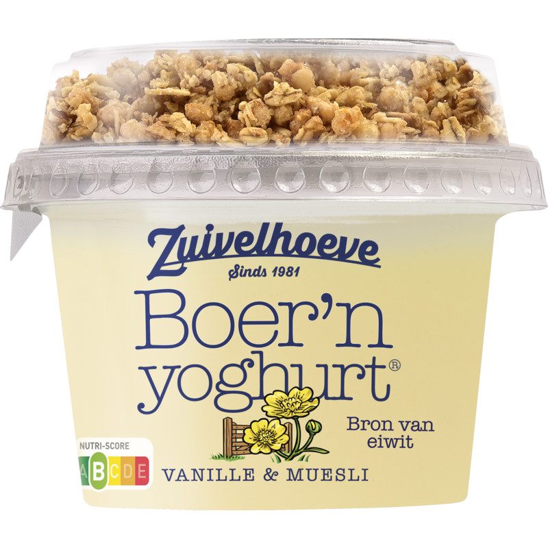 Een afbeelding van Zuivelhoeve Boer'n yoghurt vanille & muesli