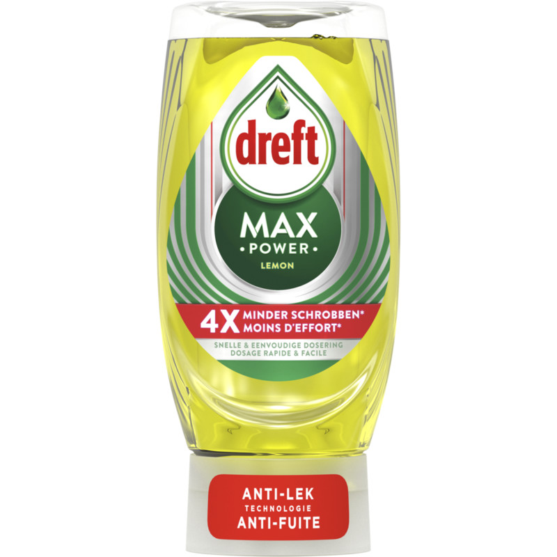 Een afbeelding van Dreft Afwasmiddel max power lemon