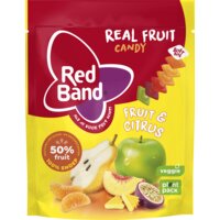 Een afbeelding van Red Band Real fruit candy fruit & citrus