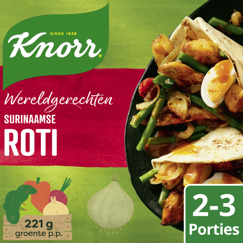 Een afbeelding van Knorr Wereldgerechten Surinaamse roti