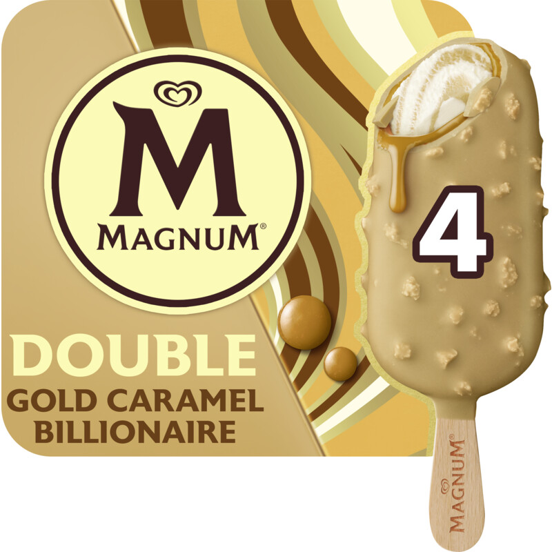 Rond en rond Plantkunde grafisch Magnum Double Gold Caramel Billionaire bestellen | Albert Heijn