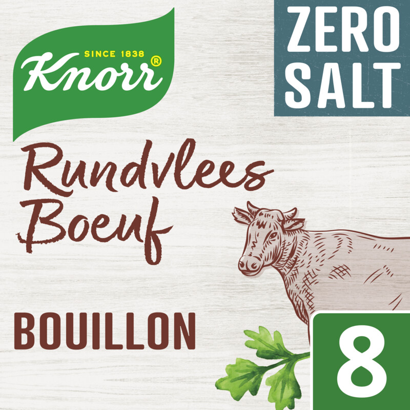 Knorr Rundvlees boeuf bouillon zero salt reserveren Albert Heijn