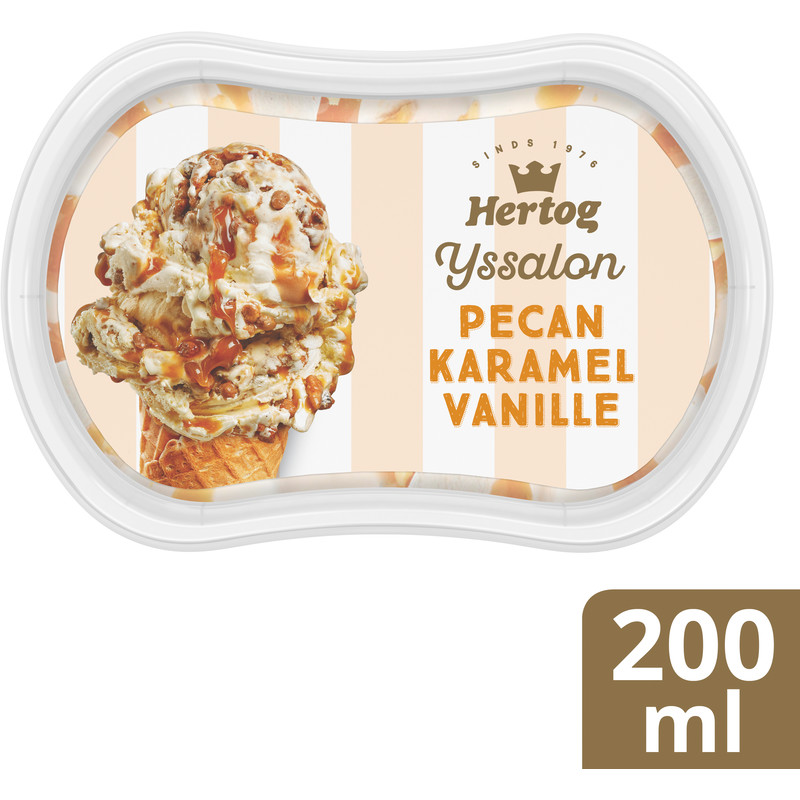 Een afbeelding van Hertog Ijssalon mini ijs vanille karamel pecan