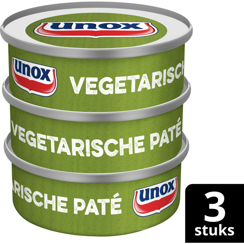 Een afbeelding van Unox Vegetarische leverpastei 3x56g 24x