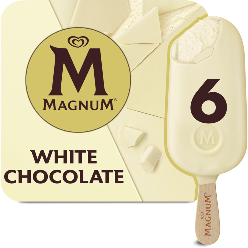 D.w.z meten verbannen Magnum White chocolate bestellen | Albert Heijn