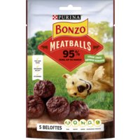 Een afbeelding van Bonzo Meatballs hondensnack rijk aan rund
