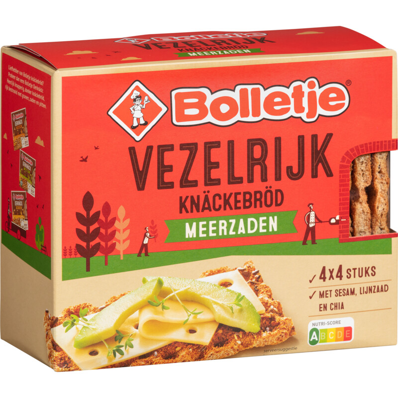 Een afbeelding van Bolletje Vezelrijk knäckebröd meerzaden